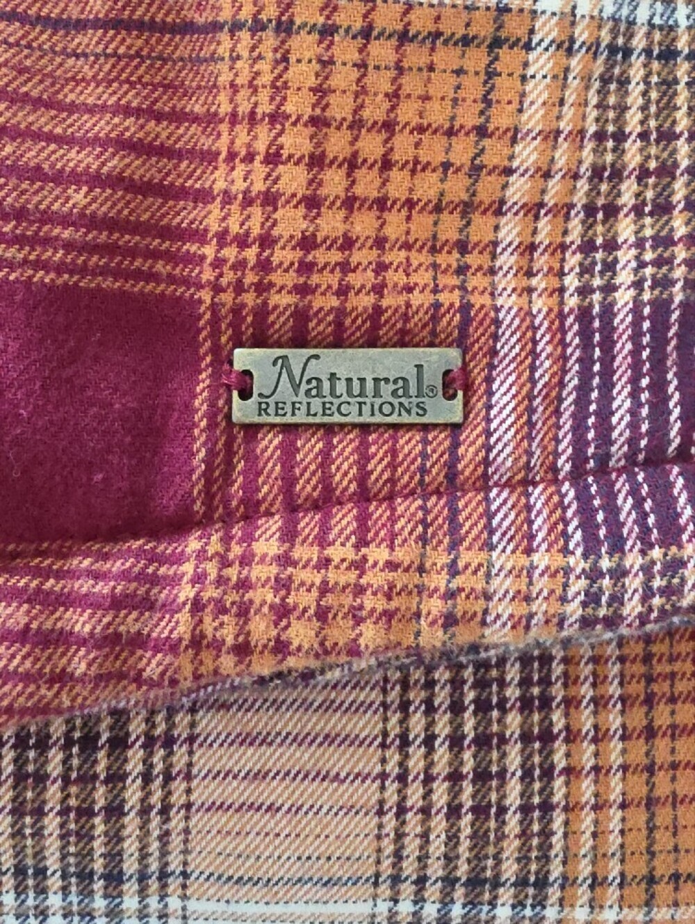 Natural Reflections Plaid Hooded Shirt Jacket - Red, Purple, Gray - Picture 15 of 15
